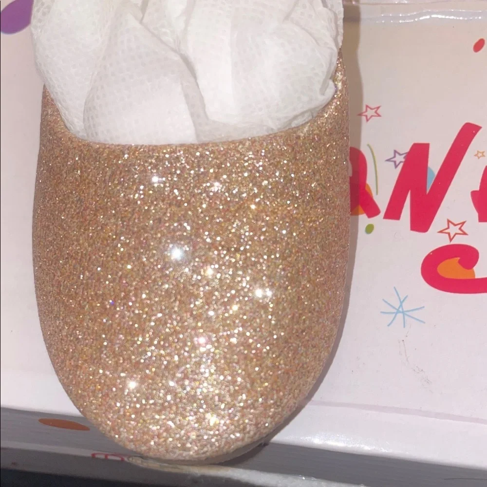 Glittery Gold Kids Dress Shoes
